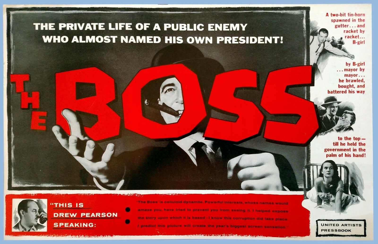 Vintage - The Boss - Original United Artists Pressbook - 1956 - John Payne
