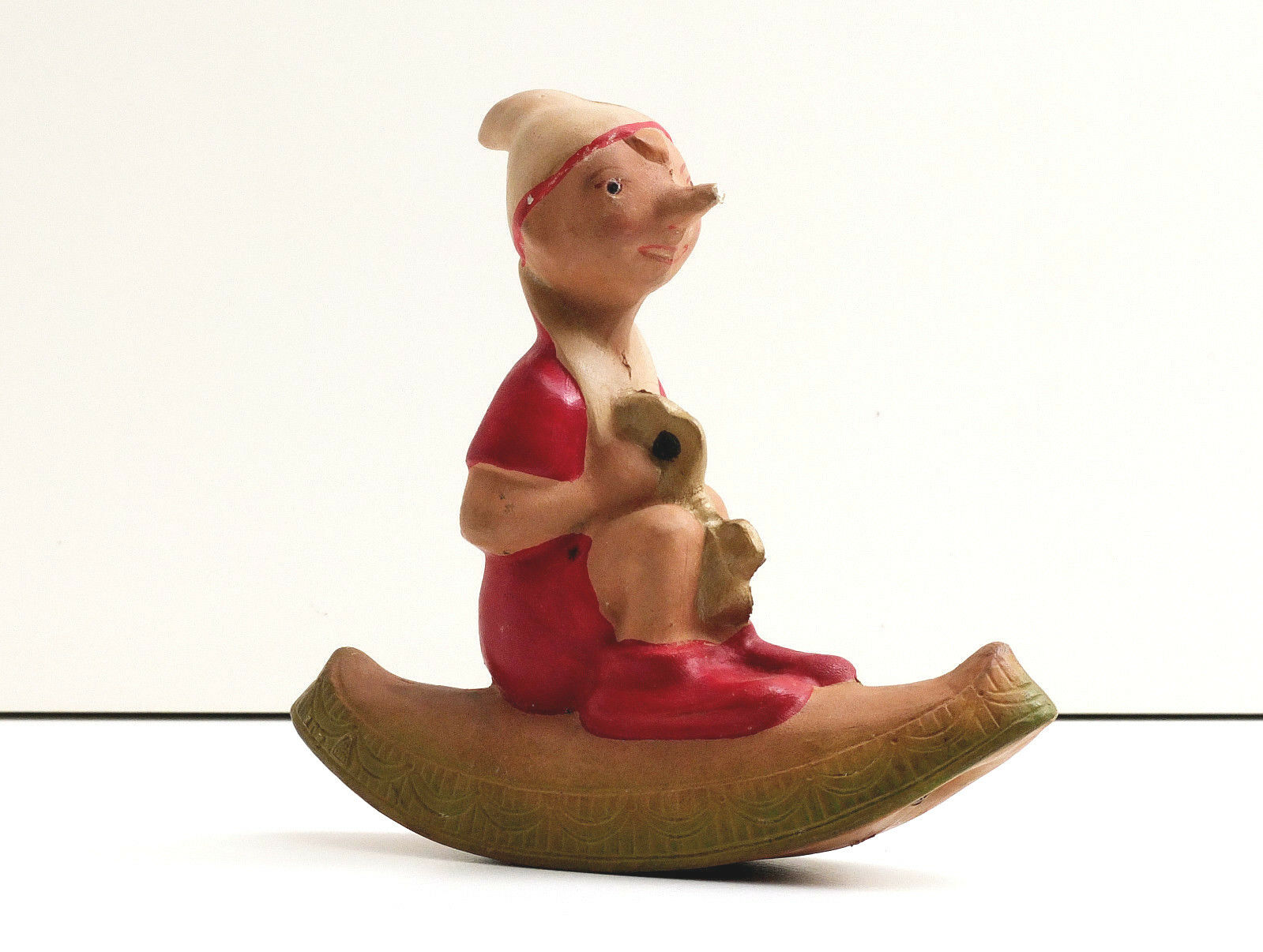 1960s Soviet Russia Vintage Russian Rubber Toy Pinocchio Buratino