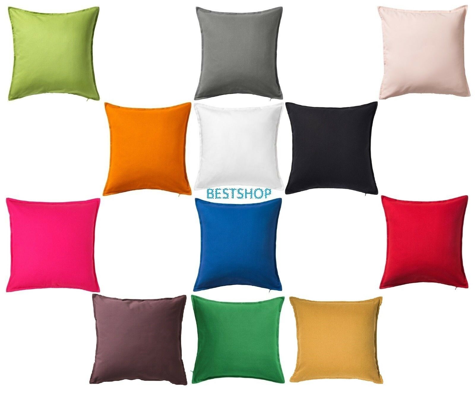 Ikea Gurli 100% Cotton 20"x 20" Decorative Pillow Cushion Covers,variant Colors