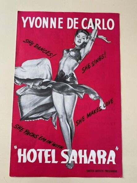 Hotel Sahara Pressbook 1951 Yvonne De Carlo, Peter Ustinov, David Tomlinson