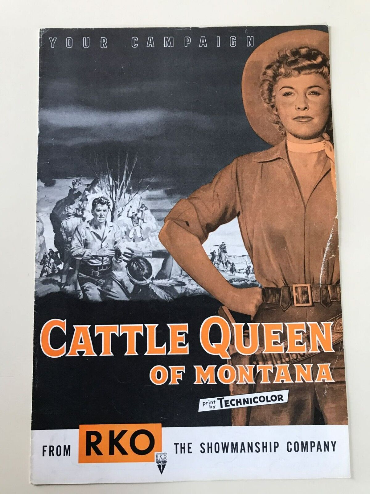 Cattle Queen Of Montana Pressbook 1950 Barbara Stanwyck, Ronald Reagan