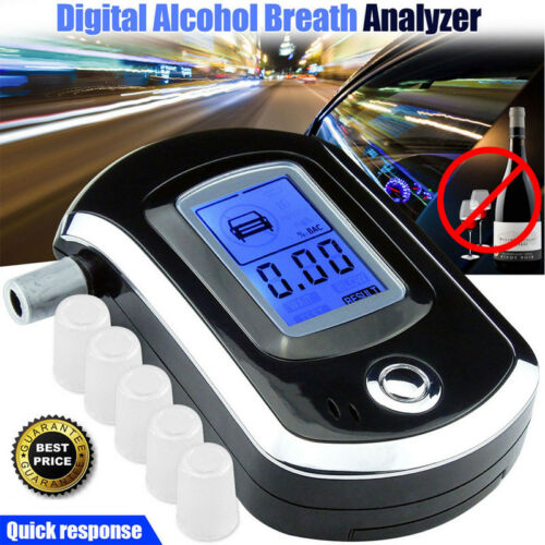 Mini Digital Alcohol Breath Tester Breathalyzer Analyzer Detector Test+batteries