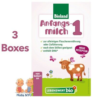 Holle Lebenswert Stage 1 Organic Baby Formula 3 Boxes 500g Free Shipping